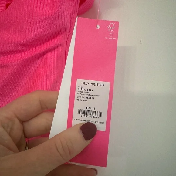 Lilly Pulitzer ruffle one piece bathing suit - Picture 4 of 5